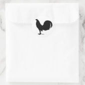 Gamecock Rooster Silhouette Ronde Sticker (Tas)