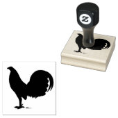Gamecock Rooster Silhouette Rubberstempel (Gestempeld)