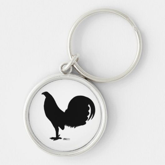Gamecock Rooster Silhouette Sleutelhanger (Voorkant)