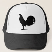 Gamecock Rooster Silhouette Trucker Pet (Voorkant)
