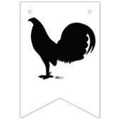 Gamecock Rooster Silhouette Vlaggetjes (Derde vlag)