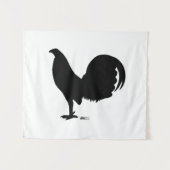 Gamecock Rooster Silhouette Wandkleed (Voorkant (horizontaal))