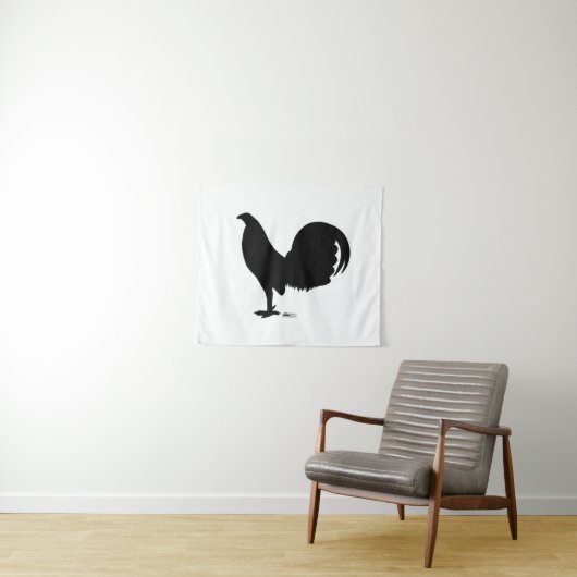 Gamecock Rooster Silhouette Wandkleed (In Situ (horizontaal))
