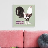 Gamecock Sepia Canvas Afdruk (Insitu (Woonkamer))