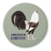 Gamecock Sepia Keramische Knop (Voorkant)