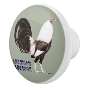 Gamecock Sepia Keramische Knop