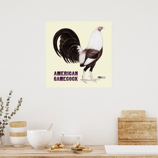 Gamecock Sepia Poster (Keuken)