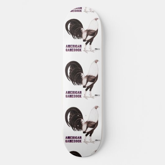 Gamecock Sepia Skateboard (Voorkant)