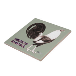 Gamecock Sepia Tegeltje