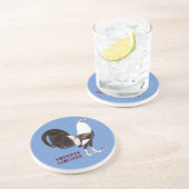 Gamecock Sepia Zandsteen Onderzetter (Zijkant)