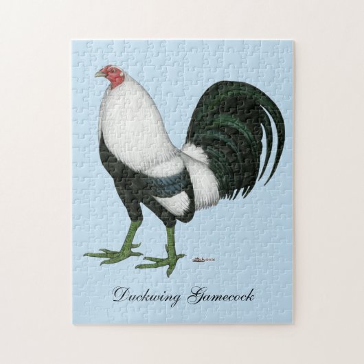 Gamecock Silver Duckwing Legpuzzel (Verticaal)