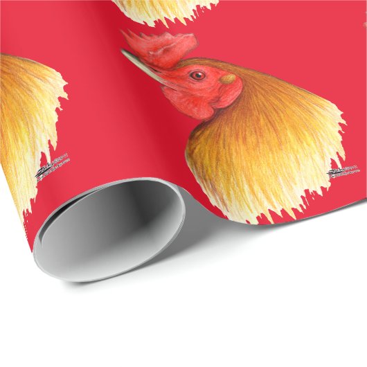 Gamecock Stag Pea Comb Cadeaupapier (Rol Hoek)
