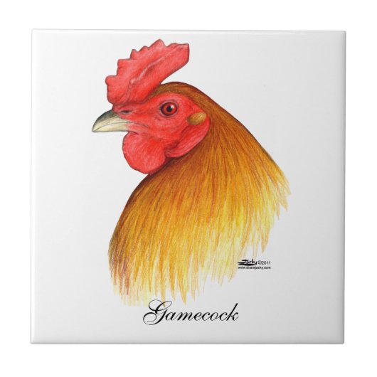Gamecock Stag Pea Comb Tegeltje (Voorkant)