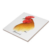 Gamecock Stag Pea Comb Tegeltje (Zijkant)