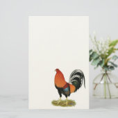 Gamecock Wheaten Rooster Briefpapier (Staand voorkant)