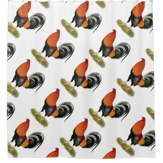 Gamecock Wheaten Rooster Douchegordijn (Voorkant)