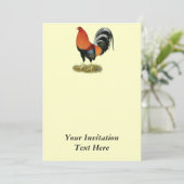 Gamecock Wheaten Rooster Kaart (Staand voorkant)