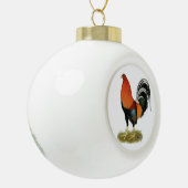 Gamecock Wheaten Rooster Keramische Bal Ornament (Links)