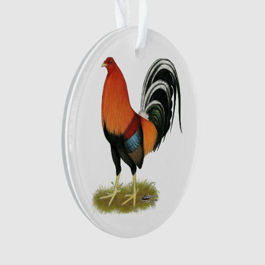 Gamecock Wheaten Rooster Ornament (voorkant)