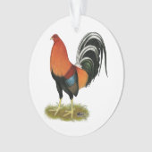 Gamecock Wheaten Rooster Ornament (voorkant)