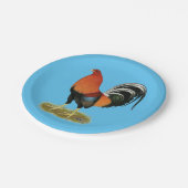 Gamecock Wheaten Rooster Papieren Bordje (Gekanteld)