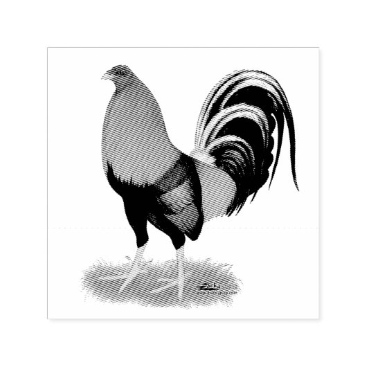 Gamecock Wheaten Rooster Zelfinktende Stempel (Design)