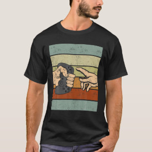 Gameconsole Adam Michelangelo Gamer Art Geschieden T-shirt