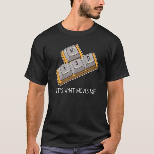 Gameconsole Gamer Player WASD PC Game T-shirt (Voorkant)