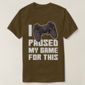 Gameconsole videogame gepauzeerd t-shirt (Design voorkant)