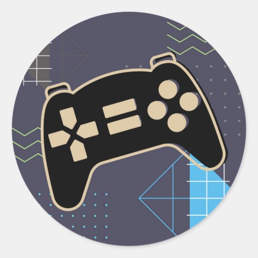 gamecontroller ronde sticker (Voorkant)