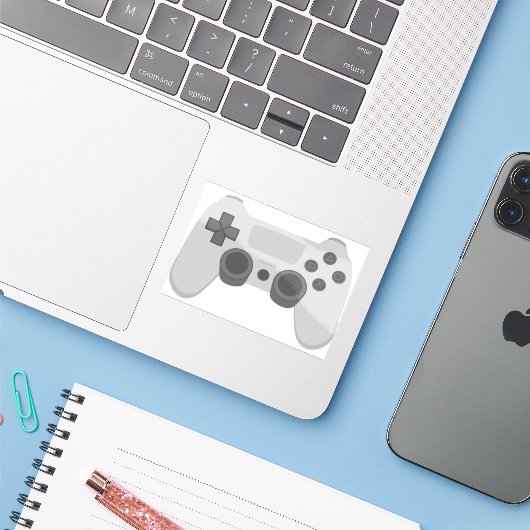 Gamecontroller Sticker (Laptop met iPhone)