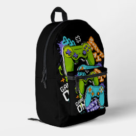 Gamecontrollers Graffiti  Gamen Geboren om te Spel Bedrukte Rugzak