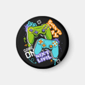 Gamecontrollers Graffiti Gamen Geboren om te Spel Magneet (Voorkant)