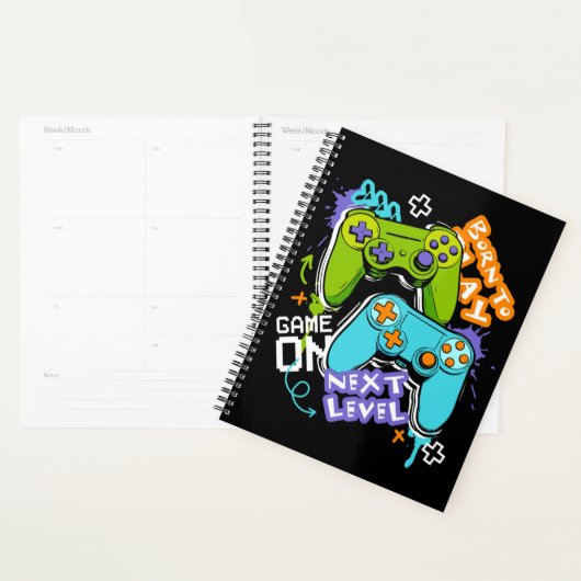 Gamecontrollers Graffiti Gamen Geboren om te Spel Planner (Display)