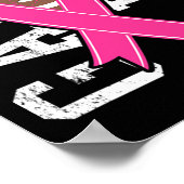 Gamedag - Borstkanker - Roze Football R Poster (Hoek)