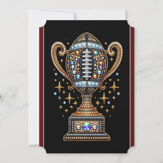 Gameday Bling Football Party Big Game Bowl Game Kaart (Achterkant)