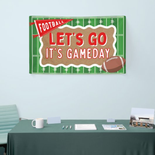 Gameday Football Party Banner Verjaardag Watch Par (Beurs)