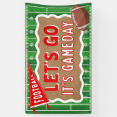 Gameday Football Party Banner Verjaardag Watch Par (Verticaal)
