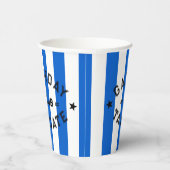 Gameday Tailgate Club Blue Stripe Custom Party Papieren Bekers (Rechts)