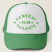 Gameday Tailgate Club Custom Green Football Crest Trucker Pet (Voorkant)