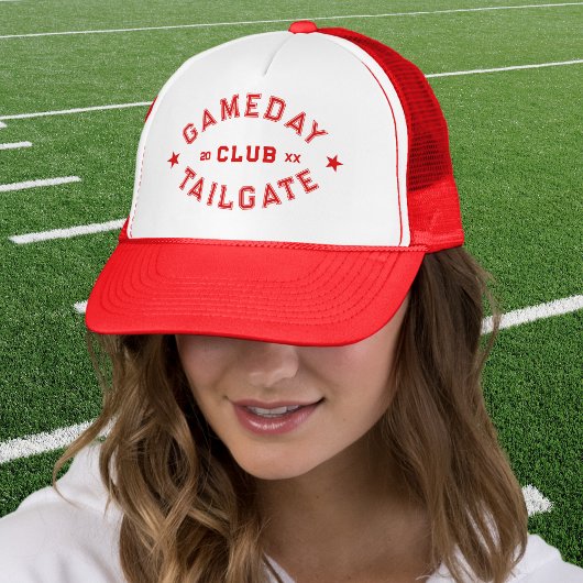Gameday Tailgate Club Custom Red Football Crest Trucker Pet