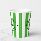 Gameday Tailgate Club Green Stripe Custom Party Papieren Bekers (Rechts)