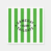 Gameday Tailgate Club Green Stripe Custom Party Servet (Voorkant)