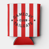 Gameday Tailgate Club Red Stripe Custom Party Blikjeskoeler (Voorkant)