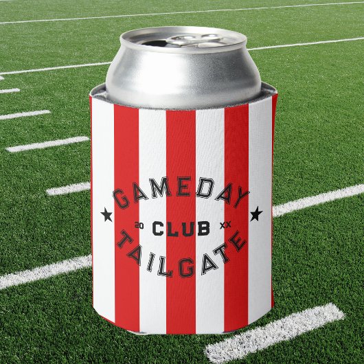 Gameday Tailgate Club Red Stripe Custom Party Blikjeskoeler