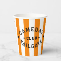 Gameday Tailgate Club Sinaasappel Stripe Custom Pa