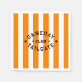 Gameday Tailgate Club Sinaasappel Stripe Custom Pa Servet (Voorkant)