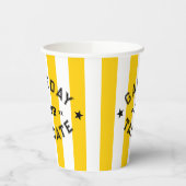 Gameday Tailgate Club Yellow Stripe Custom Party Papieren Bekers (Links)