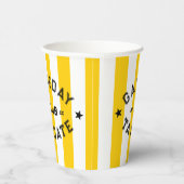 Gameday Tailgate Club Yellow Stripe Custom Party Papieren Bekers (Rechts)