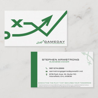 Gameday Wealth Management Business Card - White Visitekaartje